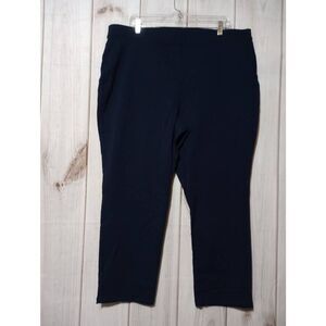 Susan Graver Pants‎ Ladies 24W Petite Navy Pull On Waist